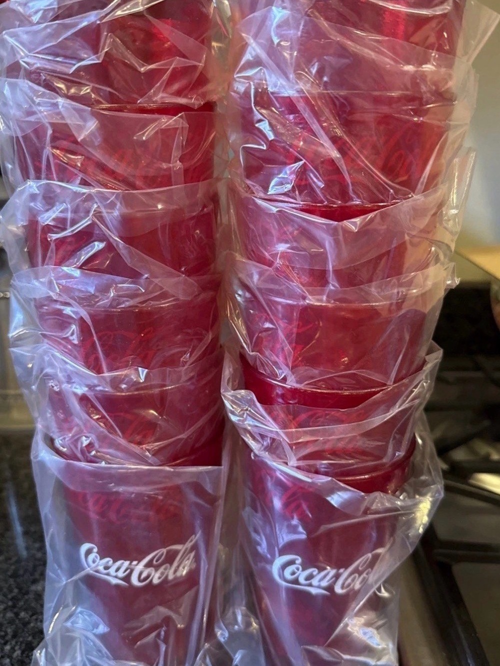Lot of 12 “Coca Cola" Red Plastic Tumblers